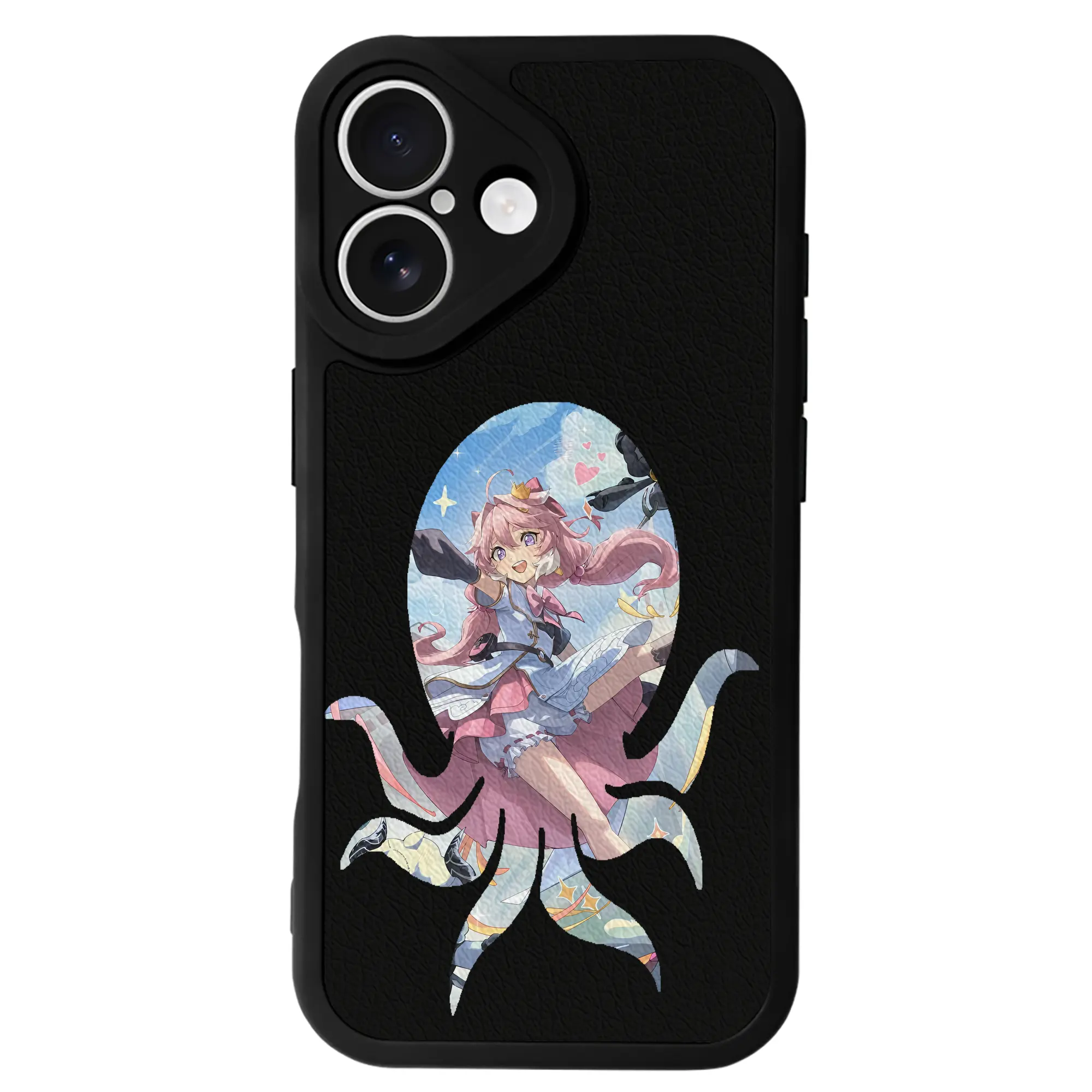 鳴潮 グッズ アンコ - IPhone 16シリーズ対応 ・ シリコンスマホケース ・ レザー調 ・ 高精度フィット ・ 耐衝撃 ・ ワイヤレス充電対応 ・ 精密カット